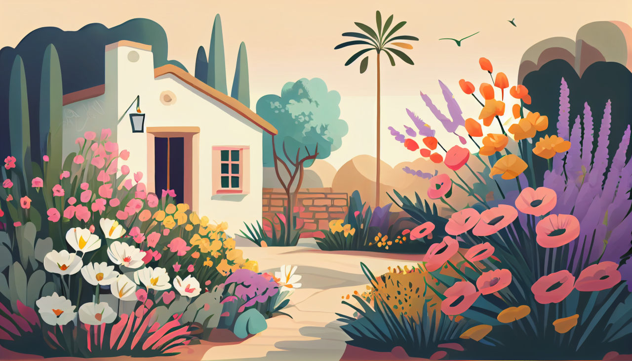 扁平插画春日花朵风景-中图_爱给网_aigei_com.png